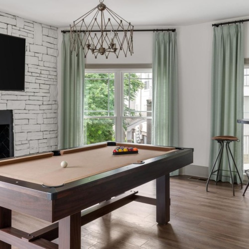 Find your perfect fit at Sirona clubhouse billiards area with pool table