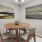 a table and chairs in a room